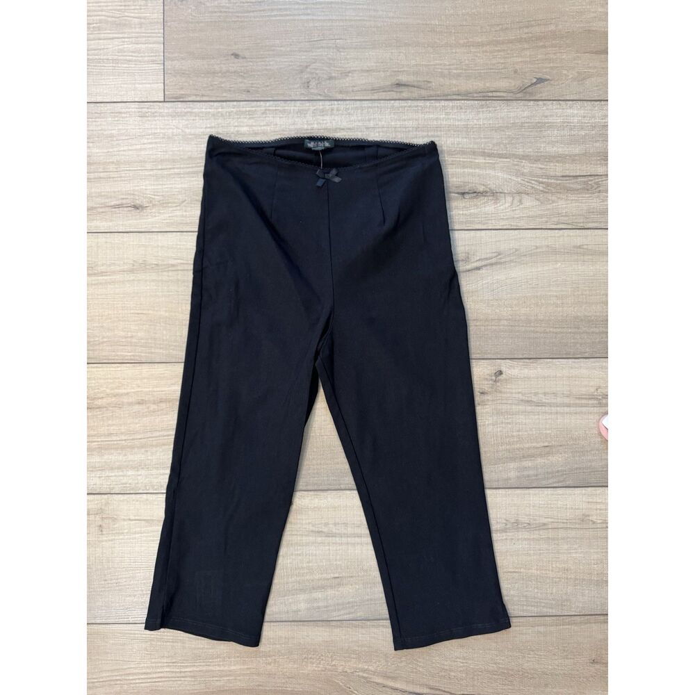 Wild Fable Women's High Rise Capri Twill Pants Black S Small Y2K 90s NWT Stretch - Picture 2 of 4